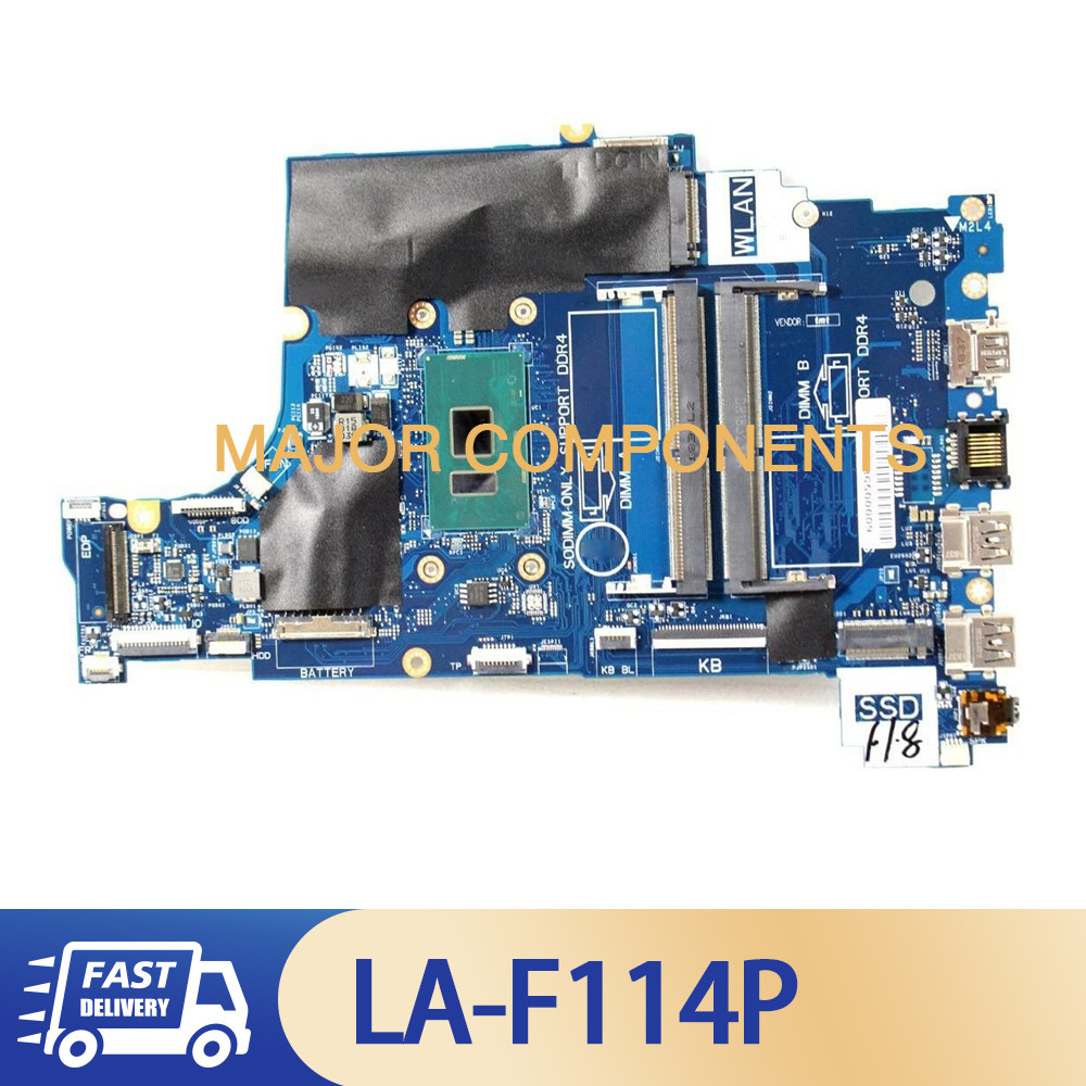 LA-F114P For Dell Inspiron 15 5570 PC Motherboard Intel Core i3-7020U UHD DDR4 Laptop Mainboard