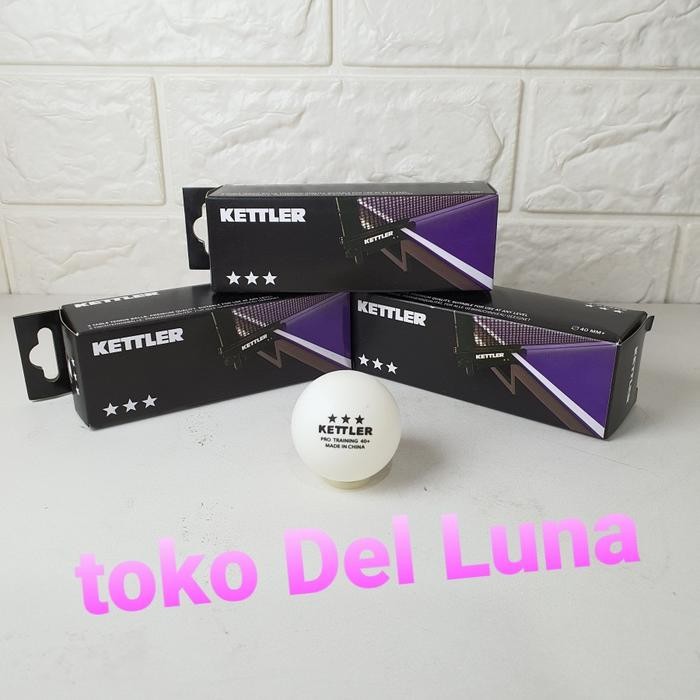 bola pingpong tenis meja putih KETTLER PRO TRAINING 40+ ORIGINAL - Bola Tenis Meja