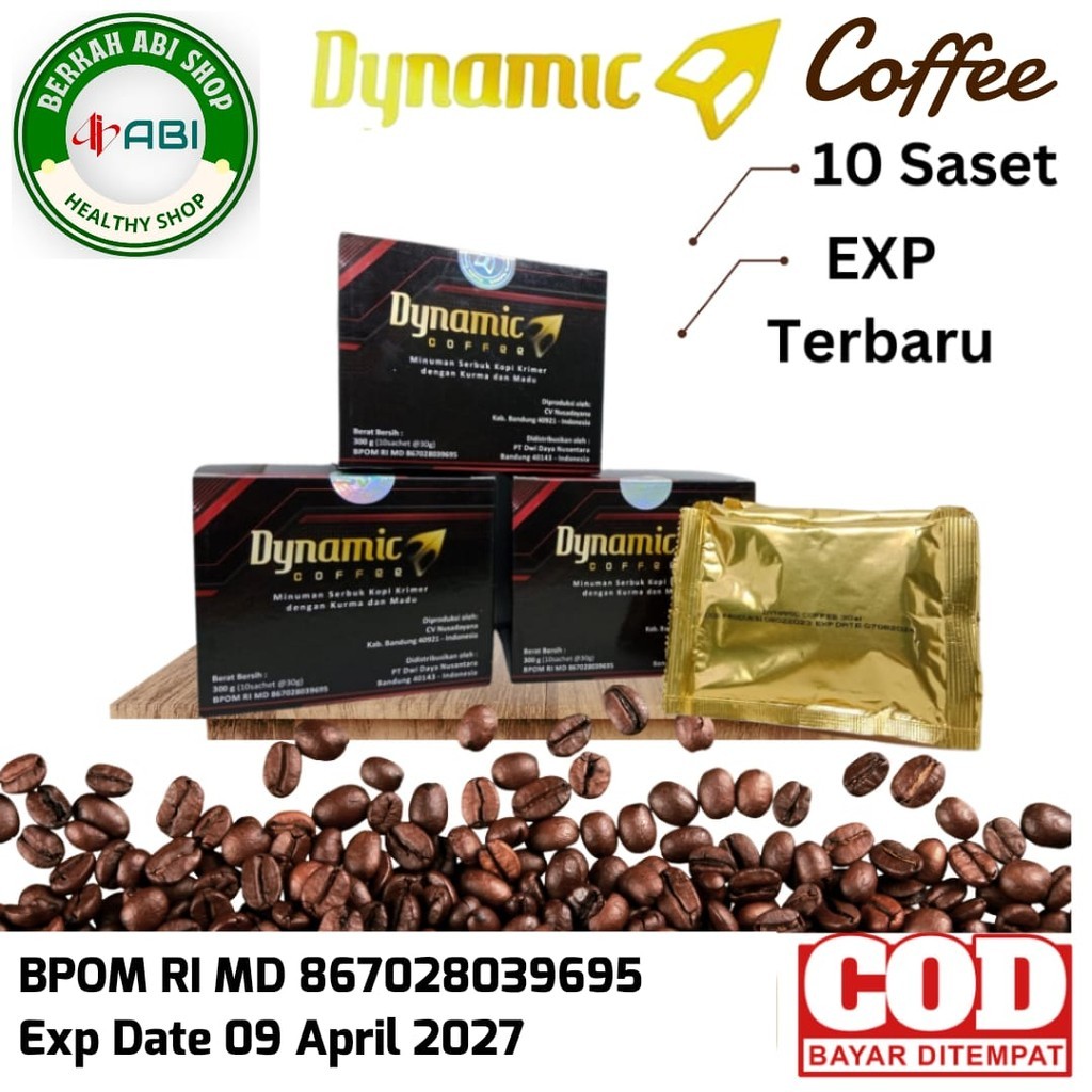 

DYNAMIC COFFEE KEMASAN TERBARU 1 BOX ISI 10 SACHET ORIGINAL KOPI KESEHATAN