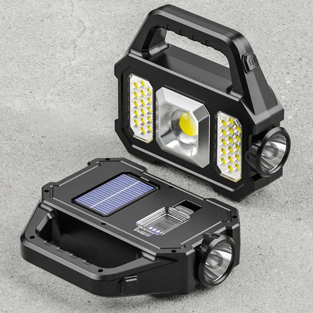 YD Senter Camping LED Solar Power Rechargeable COB 3 Mode + Power Bank – YD-2205A