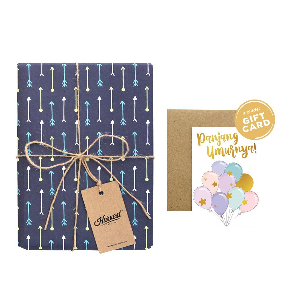

COD Paket Kertas Kado & Kartu Harvest Gift Set - Good Vibes Arrow