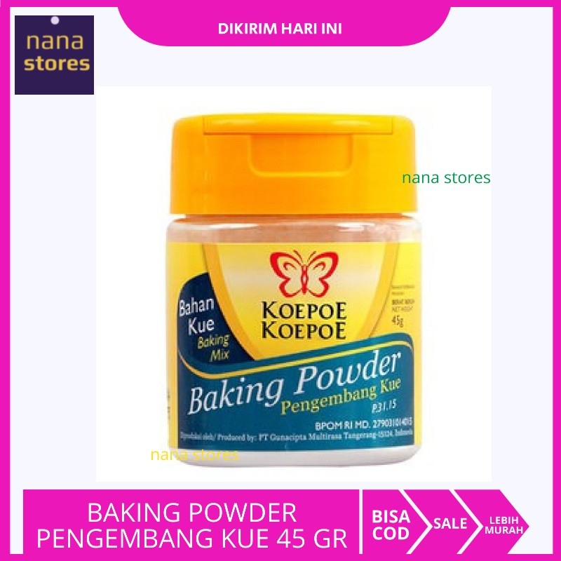 

Baking Powder Koepoe koepoe Pengembang kue -BP 45 gram