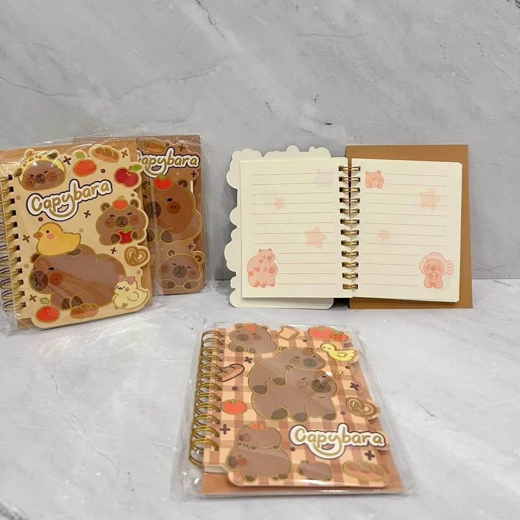 

Notebook Ring Buku Diary Catatan Aesthetic Coil Book Glitter Capybara 60 Lembar UK 10 x 13 - SE0647