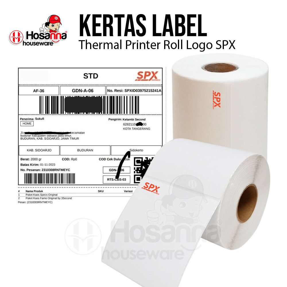 

♚Kertas thermal logo 12 x10 cm isi 250 lembar♚