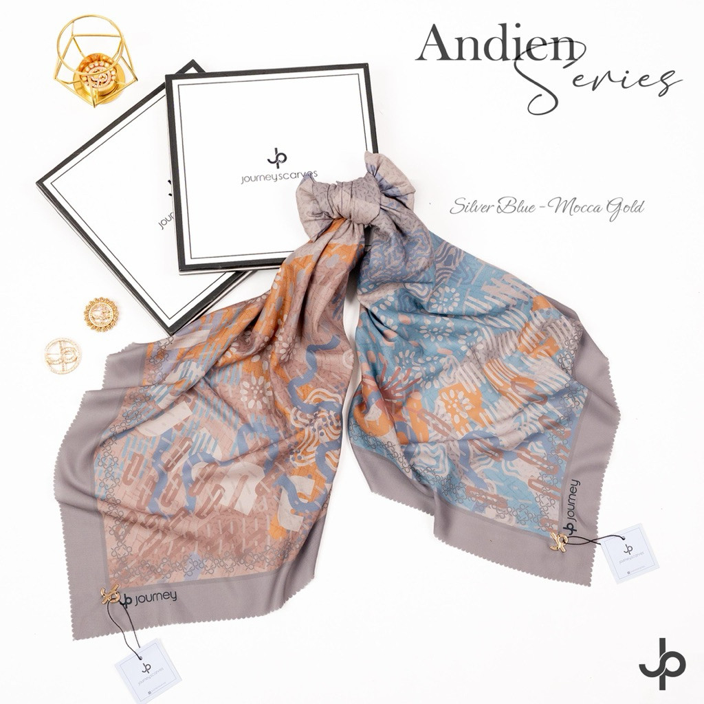 READY HIJAB ANDIEN MOTIF BY JOURNEY SCARVES LIMITED MOTIF KW