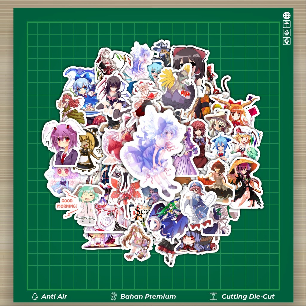 

HOT 50 PCS STIKER Stiker Game Series Touhou Project Karakter Mix 3 Stiker Fashion Cars Decal Dingin Kartu Album Custom Vinyl Anti Air- Sticker Aesthetic Buku Journal Koper Casing HP Tablet Laptop Helm Motor Botol Minum