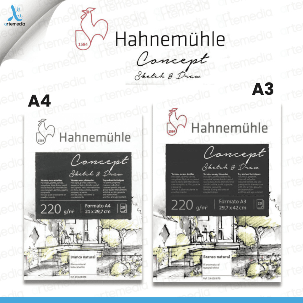 

Hahnemuhle Concept Sketch & Drawing A3 A4 220 gsm