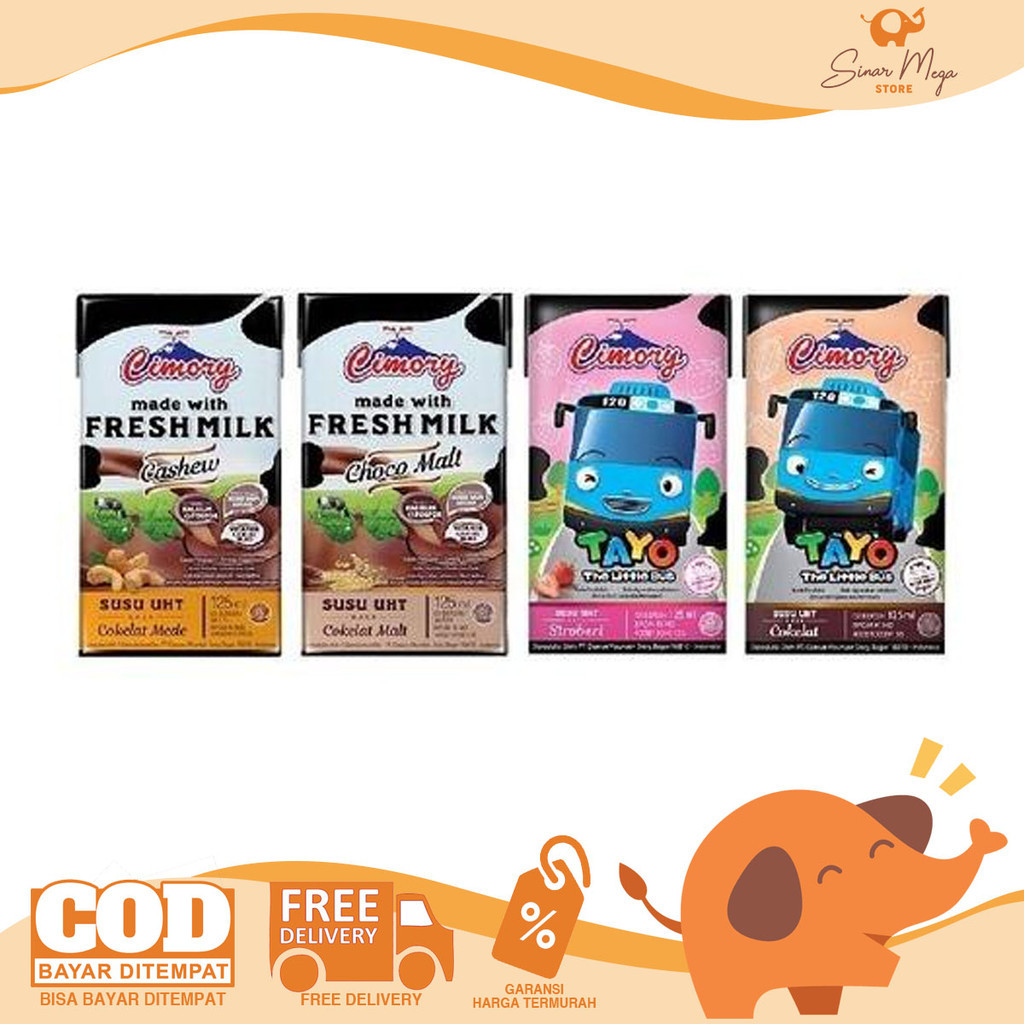 

Cimory Susu UHT 125ml | Susu Cimory Coklat, Marie Regal, Strawberry | Cimory Tayo | Susu Kotak