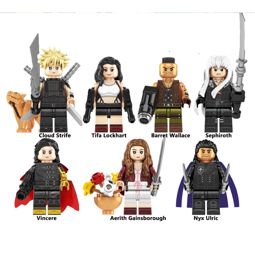 Final Fantasy VII 7 FF7 FFVII Cloud Sephiroth Tifa Barret Vincere Nyx Action Mini Figure s