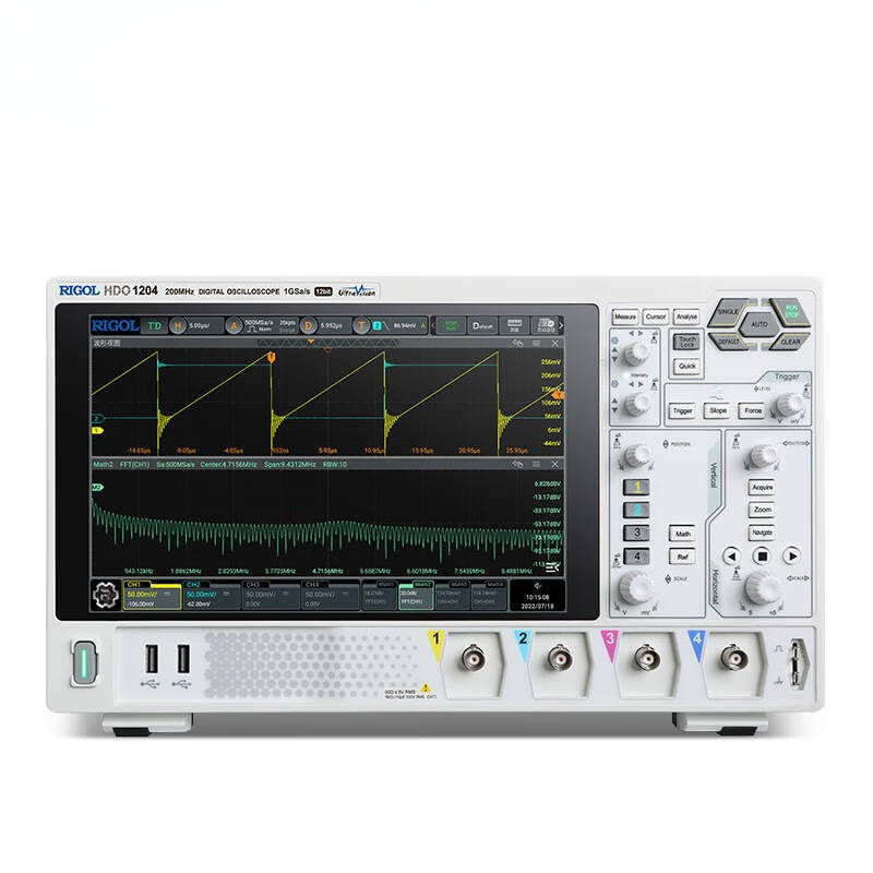 DHO1204 Oscilloscope 4CH 200MHz Digital Oscilloscope 2GSa/s