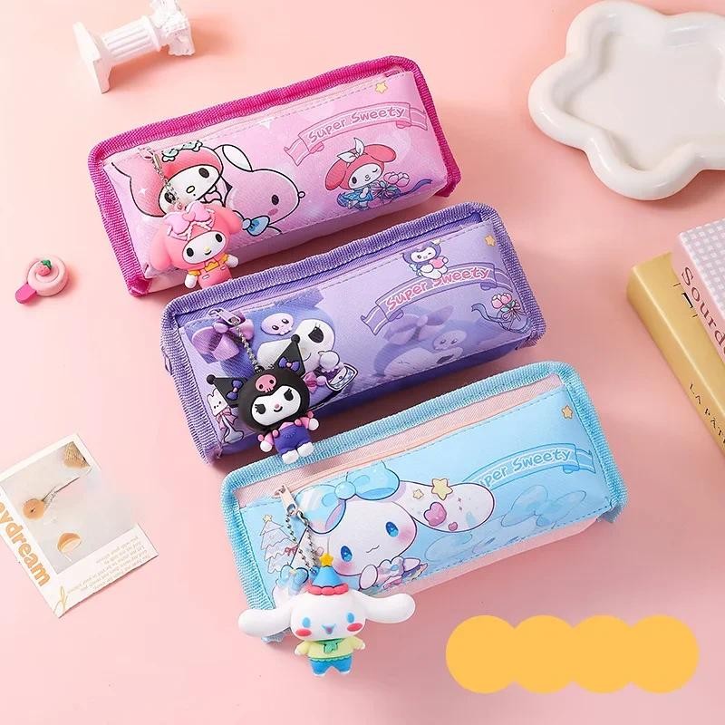 

Kuromi Cinnamoroll Hanging Pencil Case Large Capacity Stain Resistant Ins Style School Bag For Girls