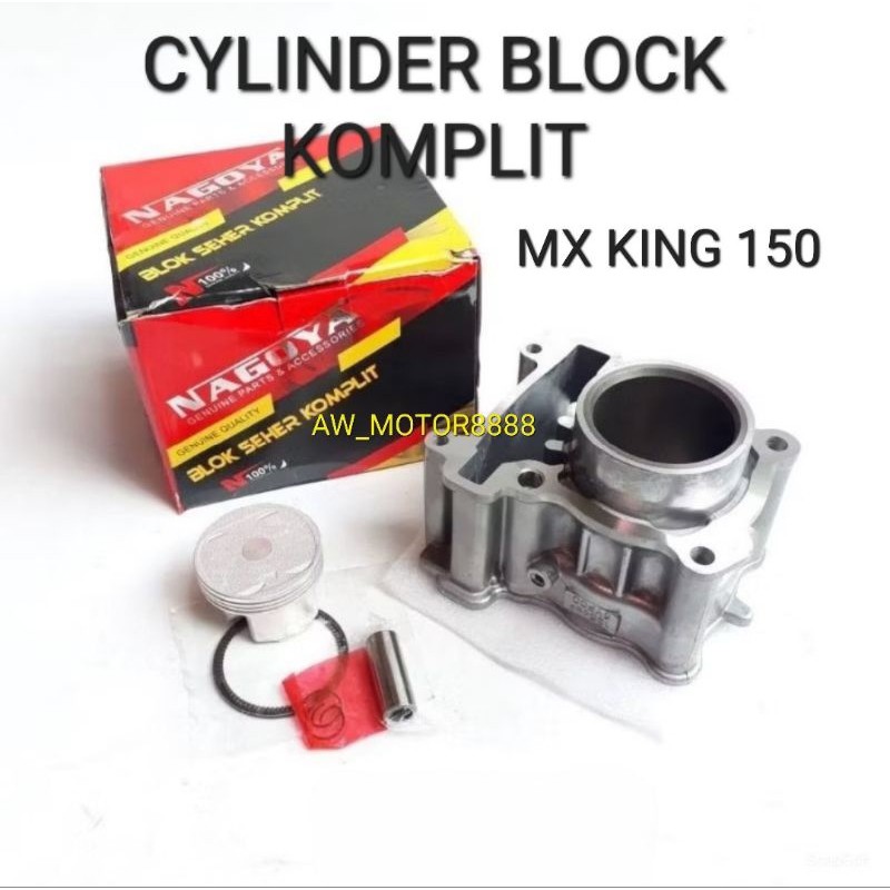 BLOCK BLOK SEHER MX KING / MX KING 150 KOMPLIT CYLINDER BLOCK BLOK KOMPLIT SET RING PISTON PEN PISTO