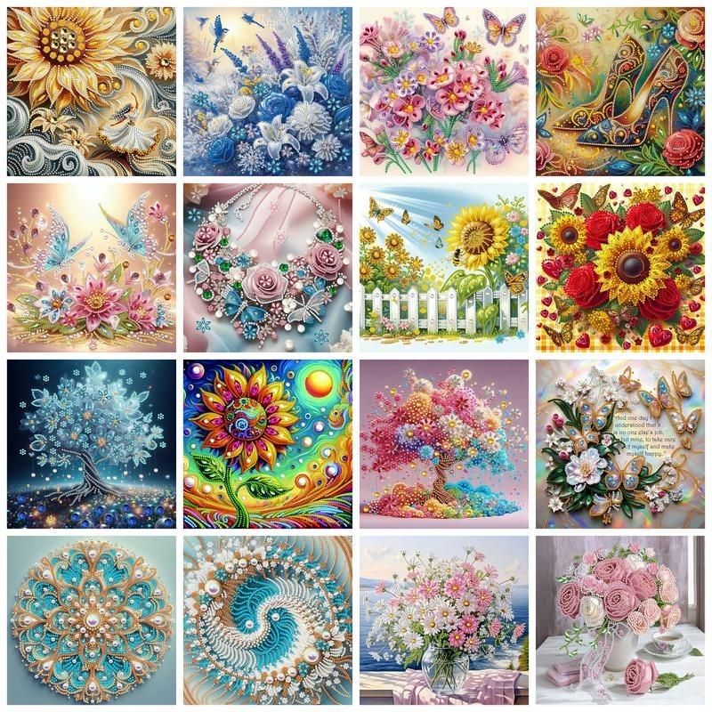

CHENISTORY 5D Special Shape Diamond Painting Sunflowers Diamond Embroidery Decoration Home Art Kit 30x30cm For Adults Handicraft