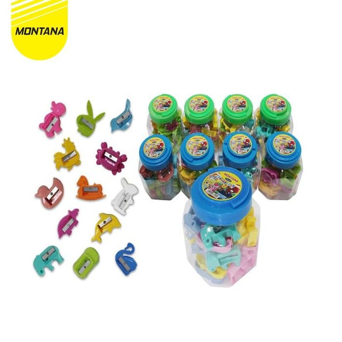 

MONTANA Rautan Serutan Pensil 1 Set 24 Pcs Free Toples Sharpener Motif Animal TSJ-24