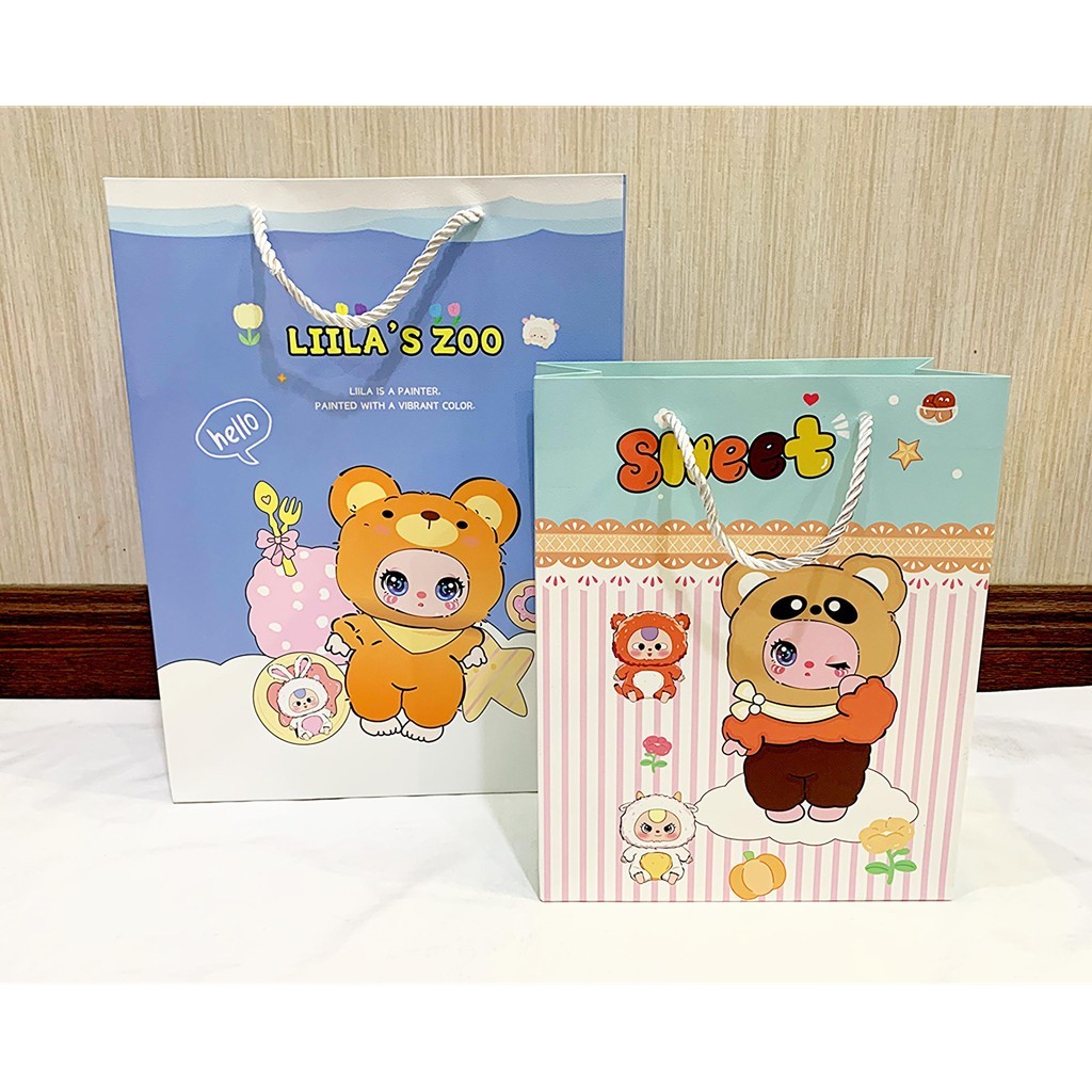 

Paper Bag Tali Karakter Kartun Beruang Lucu / Tas Kado Ulang Tahun/ Goodie Bag