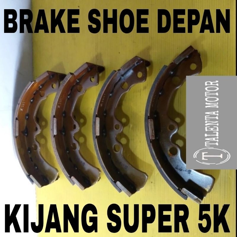 BERGARANSI. SEPASANG KAMPAS REM DEPAN TROMOL KIJANG SUPER 5K BRAKE SHOE FRONT