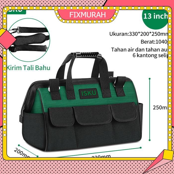 ISKU Tool bag Besar 18 Inch Tool box 17 inch 19 inch Kotak Perkakas - 13" Toolbag