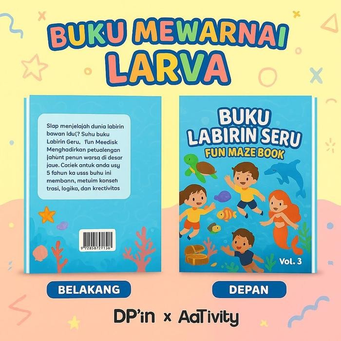 

DpinxAaTivityBuku Gambar Mewarnai [ LARVA ] Anak Karakter Lucu – Edukasi & Hiburan Kreatif | Buku Aktivitas Belajar Menggambar untuk PAUD TK SD - A4