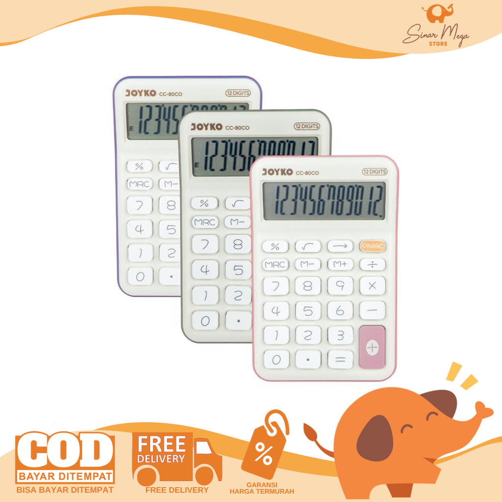 

Joyko Calculator Kalkulator 12 Digits CC-80CO