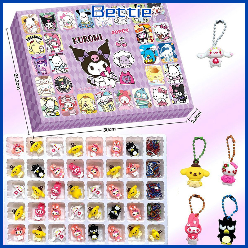 BETTIE 40Holes Sanrio Box Random Surprise Lucky Toblos Mainan / Boneka Sanrio Bingo Blind Box