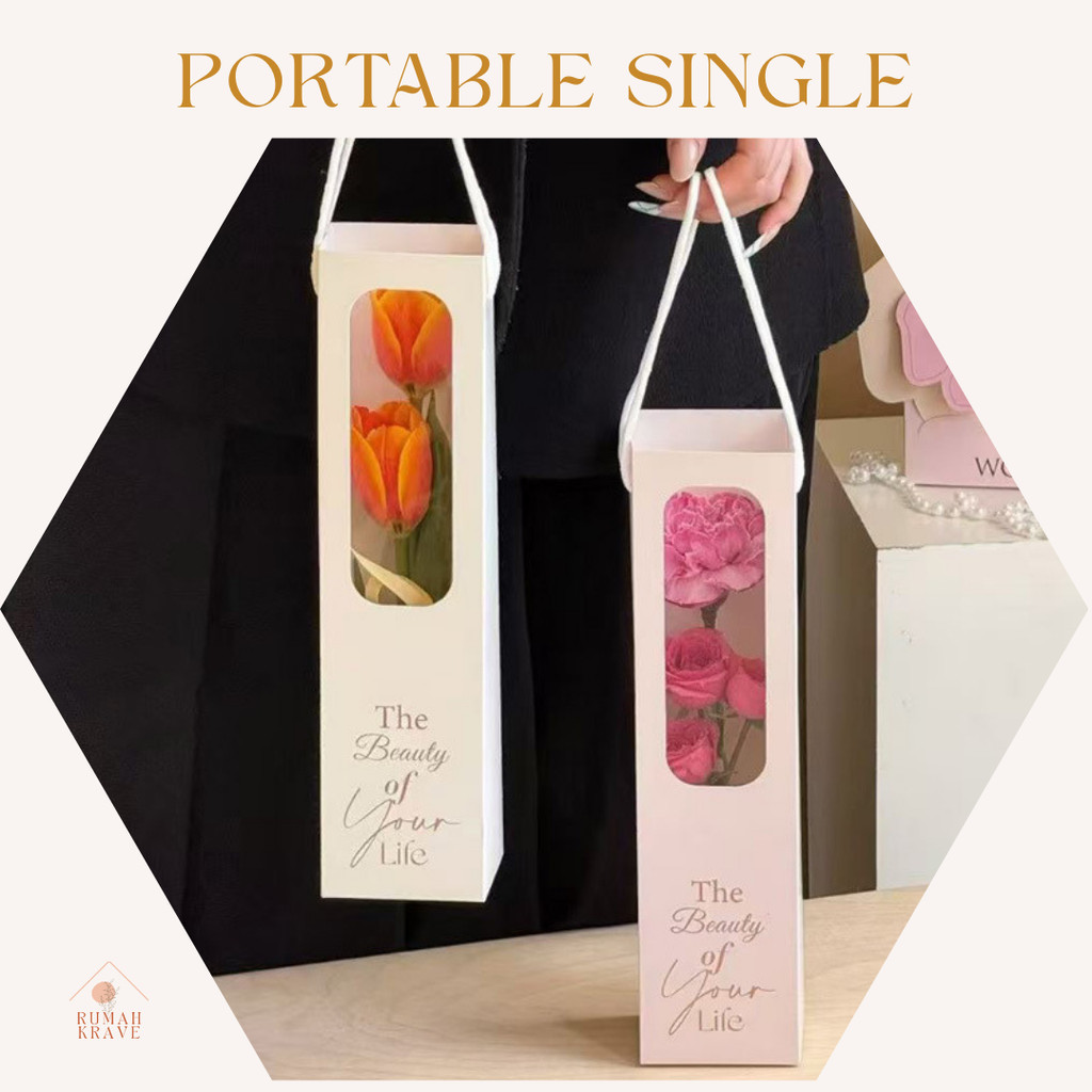 

RUMAH KRAVE - Portable Single Box Lipat Buket Bunga