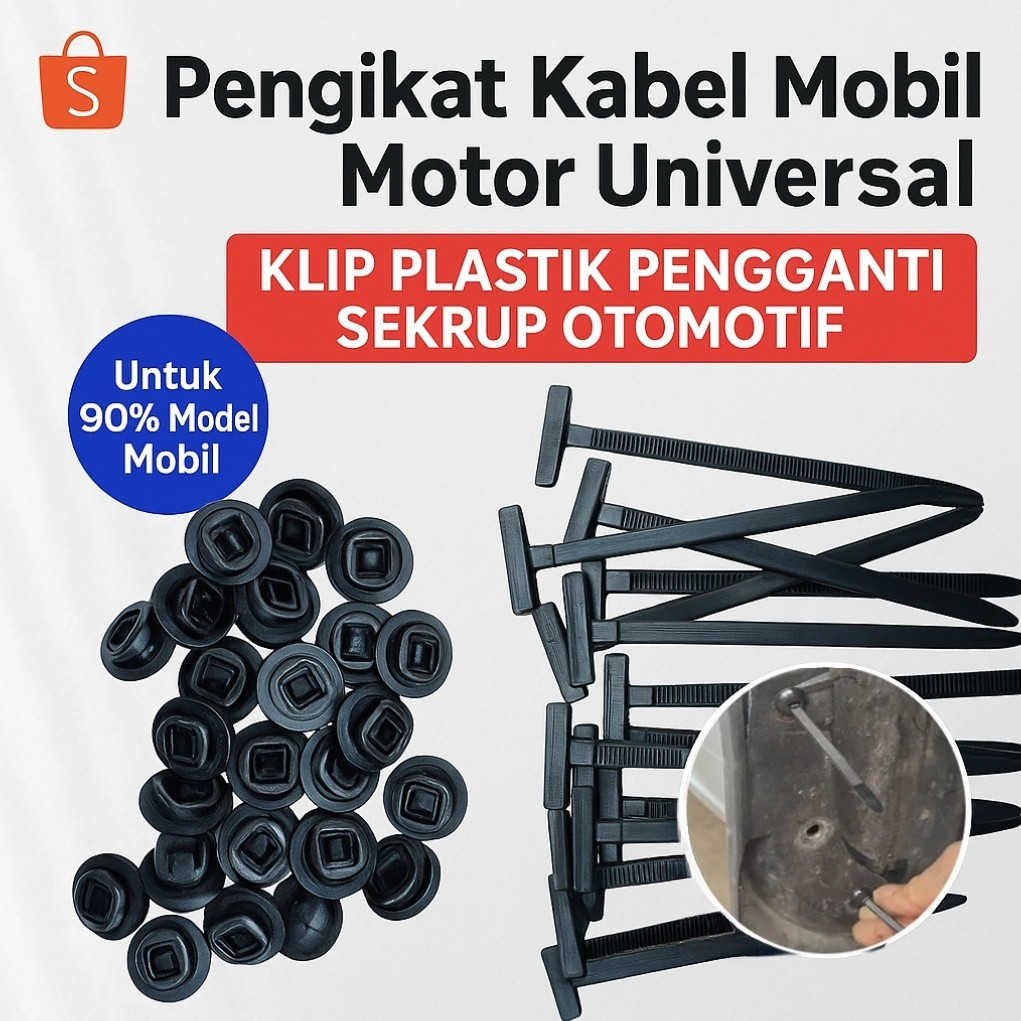 Gesper Pengikat Kabel Universal Untuk Mobil Dan Motor|Gesper Pengikat Kabel Universal Nilon Gesper P
