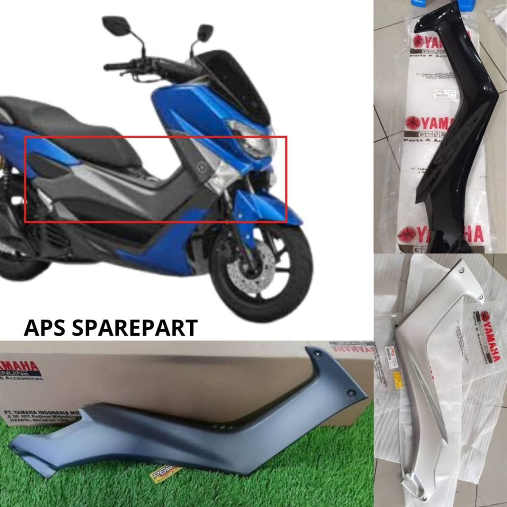ORIGINAL COVER SIDE KANAN/KIRI DELTA BOX TENGAH BAWAH TANGKI NMAX N MAX 2015-2018 HITAM ABU SILVER 2