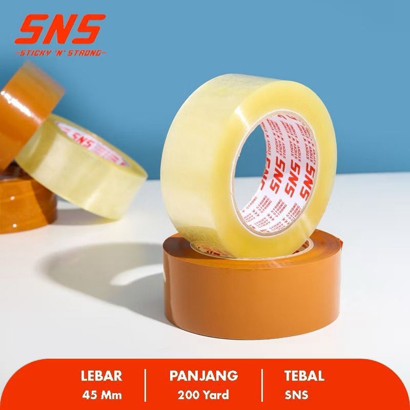 

Lakban Bening Coklat 200 Yard 100 Yard SNS - ARM