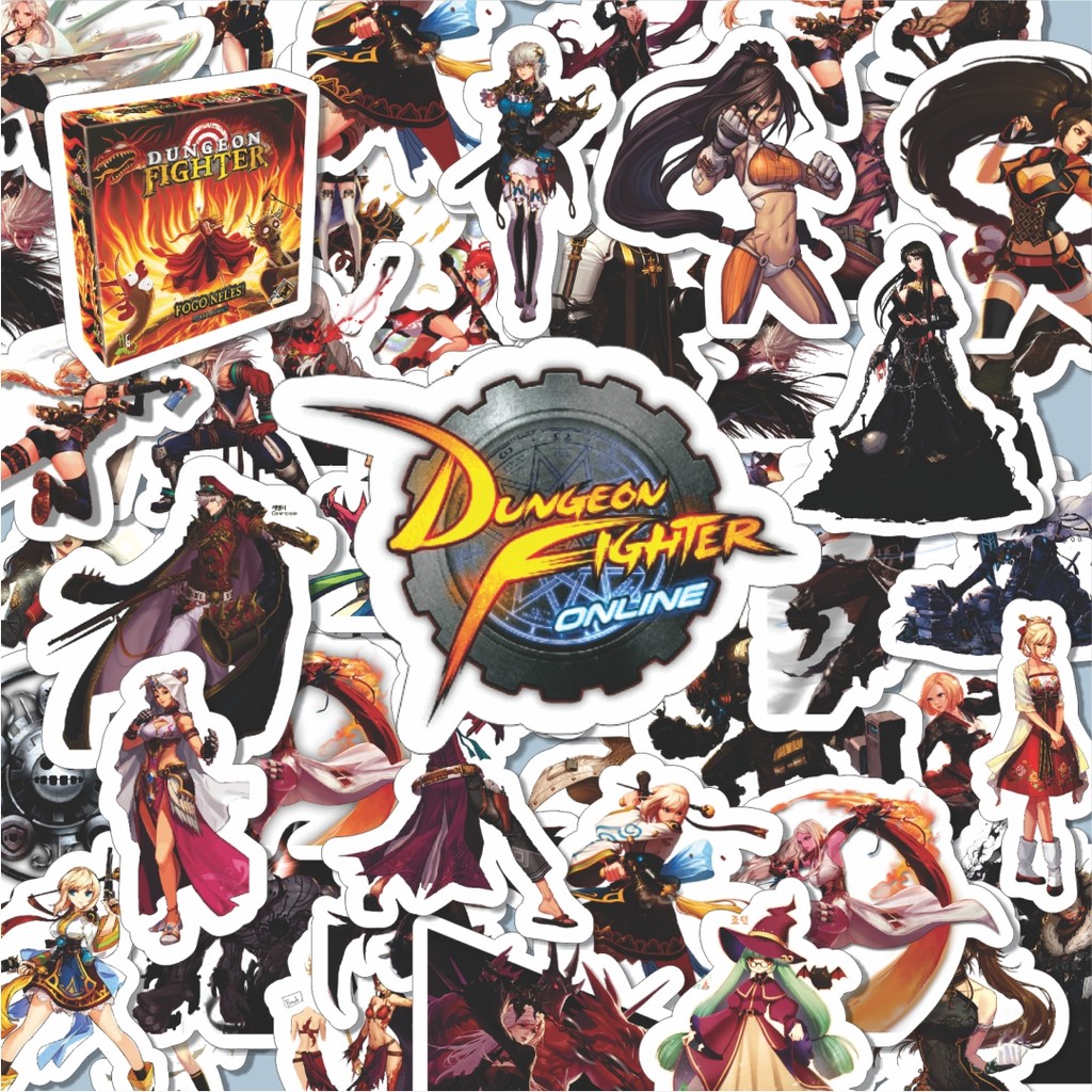 

100PCS Lucu Stiker Game Series Dungeon Fighter Karakter Mix 2 Stiker Aesthetic Stiker Anti Air Stikers Berperekat Waterproof sticker decal buat Motor Helm Buku Journal Koper Casing HP Laptop Botol Minum Hadiah anak