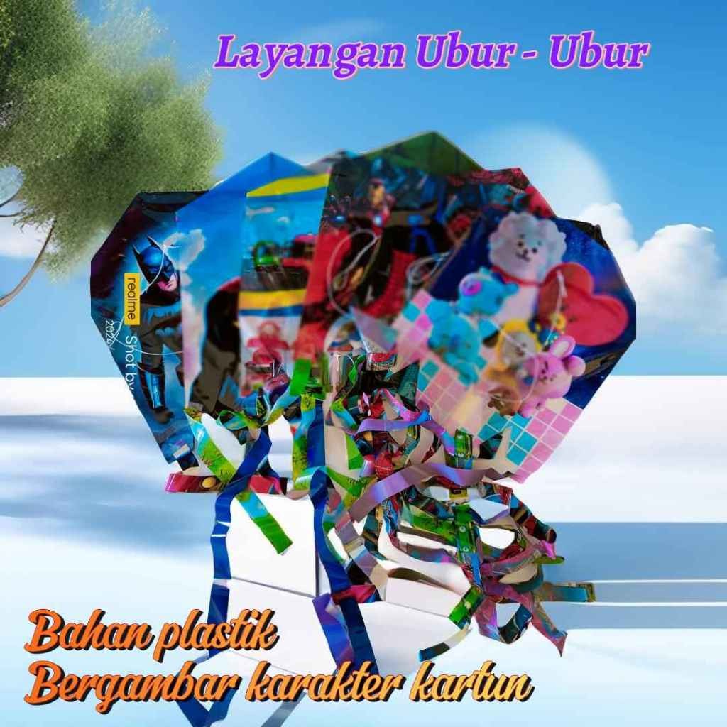 Layang Layang Layangan Anak Kecil Aduan Kertas Plastik Ubur Ubur Mini Biasa Murah