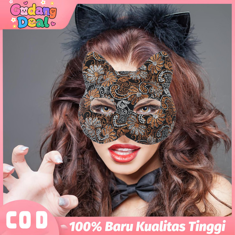 * Topeng Pesta Halloween Topeng Rubah & Kucing Jepang Vintage Untuk Dewasa & Cosplay Topeng Karakter