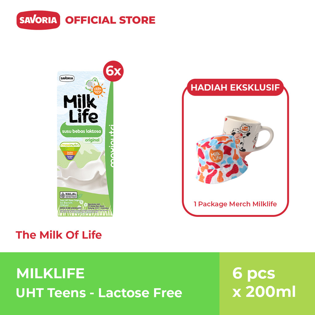 

MilkLife UHT Teens Lactose Free 6 Pcs x 200ml + Package Merch PRJ
