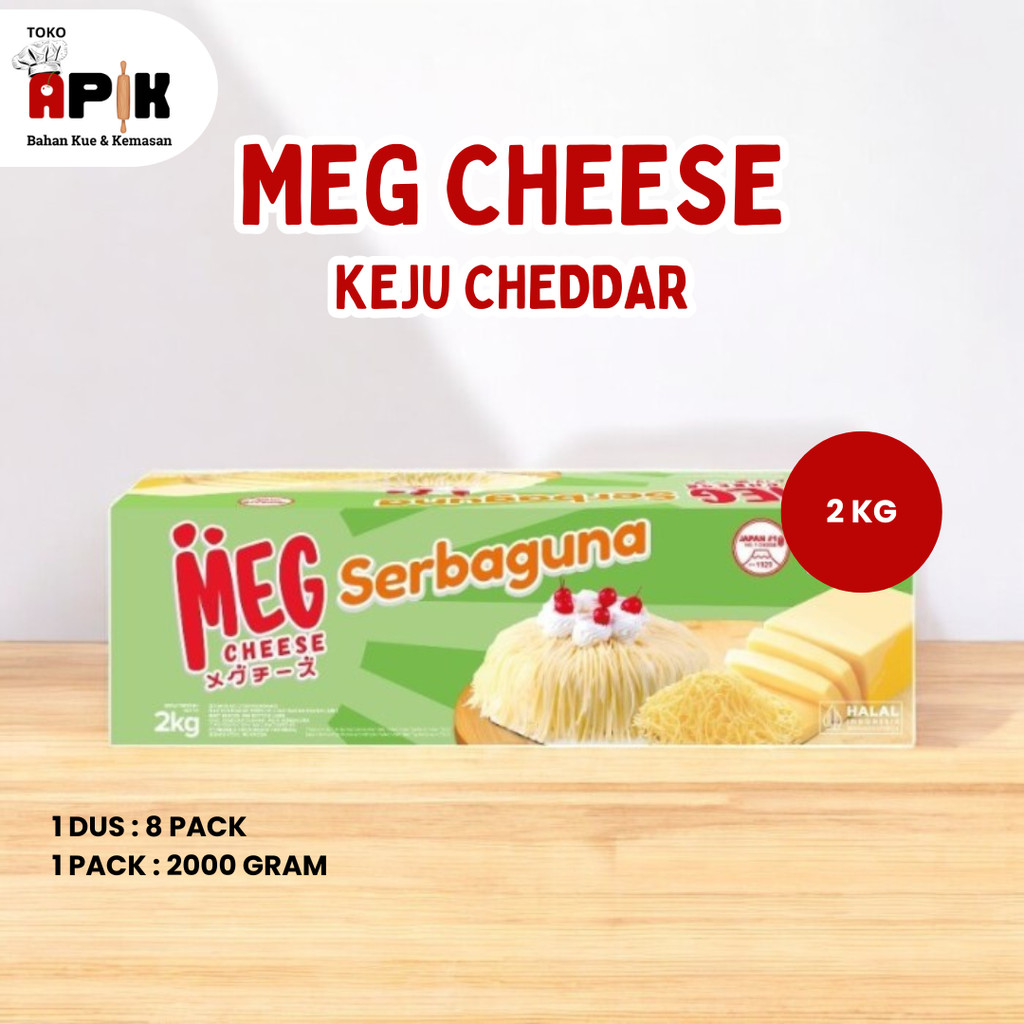 

KEJU MEG CHEESE SERBAGUNA UKURAN 2 KG / TOPPING PIZZA / PASTA