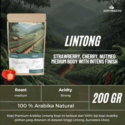 

ROASTED BEANS ARABIKA NATURAL LINTONG 200 GR | BIJI KOPI SANGRAI | Coffee - GILINGN HALUS
