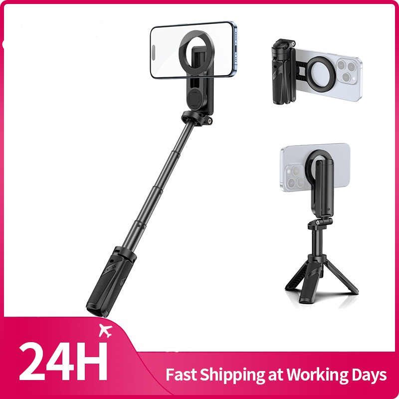 ​Ulanzi JJ03 Magnetic Phone Tripod Wireless Phone Grip Selfie Stick Desktop Tripod for iPhone 16 15 
