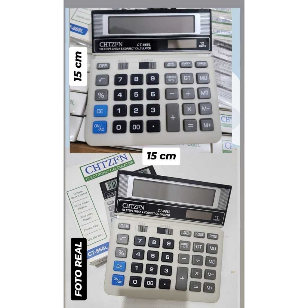 

Kalkulator Dagang- kalkulator Bisnis-Kalkulator Kantor 12 Digit CT 868 L