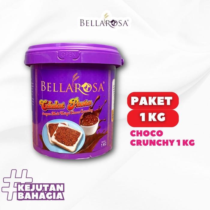 

[CHOCO CRUNCHY] BELLAROSA Choco Cemilan Crunchy Selai Coklat Pasta Cocok Untuk Snack Food dan Snacks - 1KG CHOCO CRUNCHY