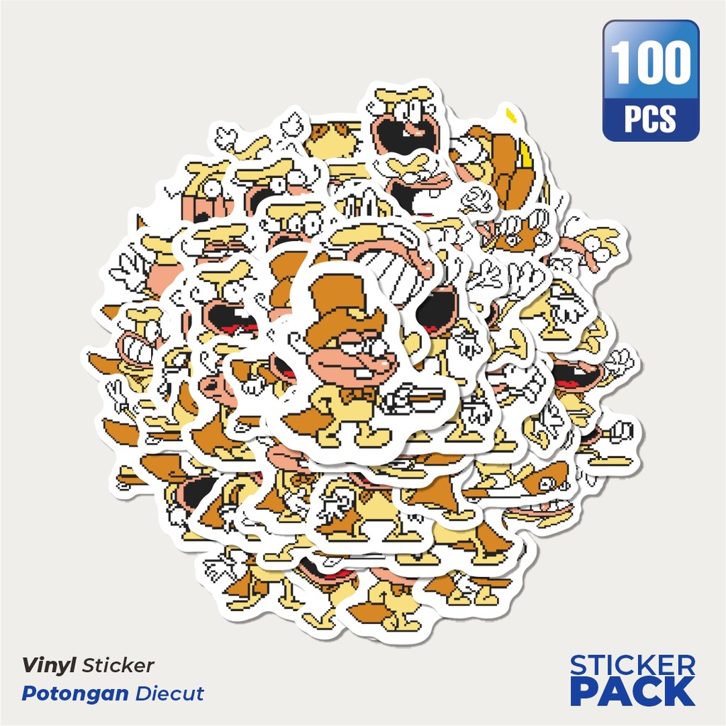 

MURAH 100 PCS Stiker Pizza Tower V16 Waterproof Aesthetic- Untuk Laptop, Motor, dan Helm - Paper Stationery Pack