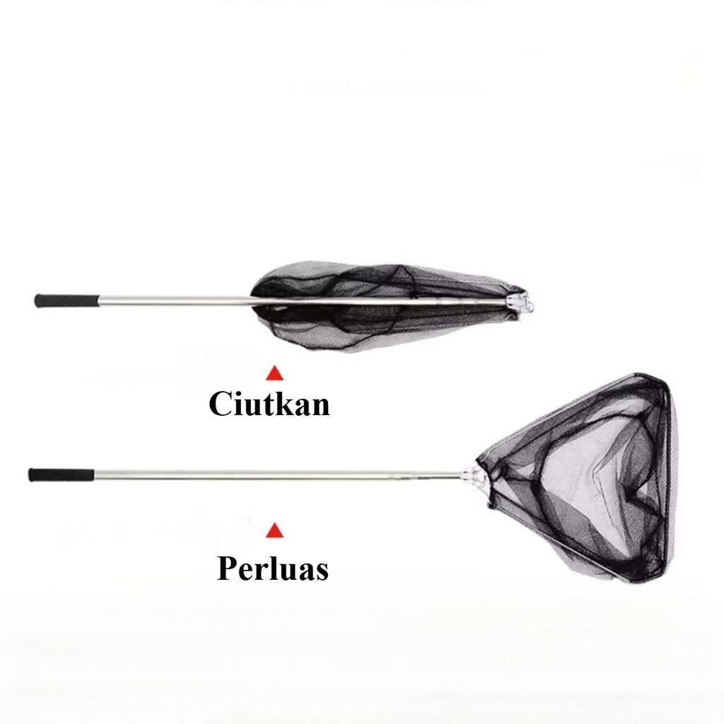 Ukuran Yang Berbeda Tahan Aus Jaring Ikan Portabel Serokan Ikan Pancing Ikan  Besar Saringan Ikan Ke