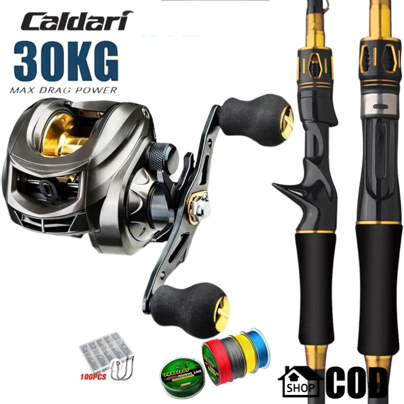CALDARI Joran Pancing Full Set 165CM 180CM 210CM 240CM 270CM 10-30LB 7.2:1 Joran BC Set Reel BC Jora