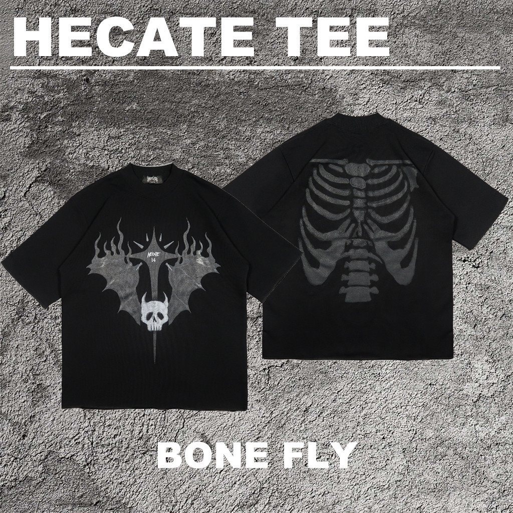 baju kaos pria original TOP HECATE - BONE FLY TEE