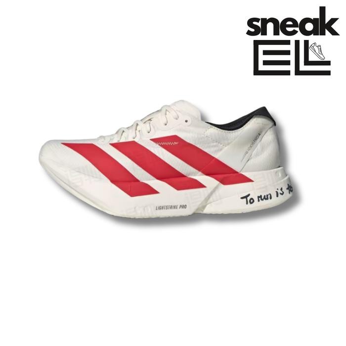 Adidas Adizero Adios Pro 4 White Better Scarlet Original Sepatu Running Pria/Running Shoes JR6363