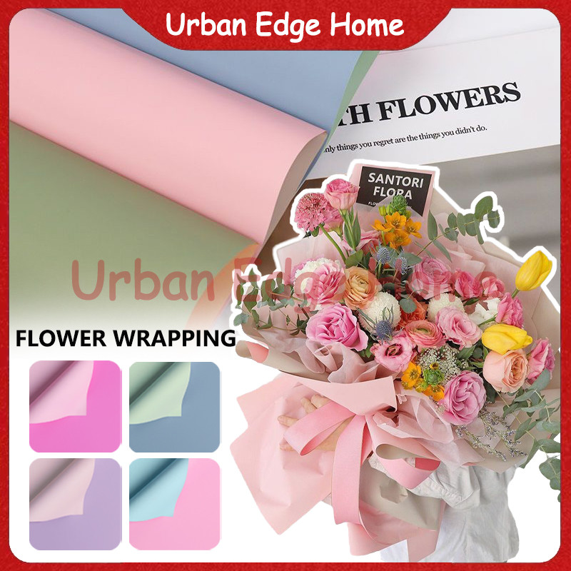 

20 Lembar Kertas Buket / Flower Wrapping Paper Solid Matte Cellophane Full Color / Pastel Bi Color Flower Wrapping Cellophane 2 Tone Dua Warna