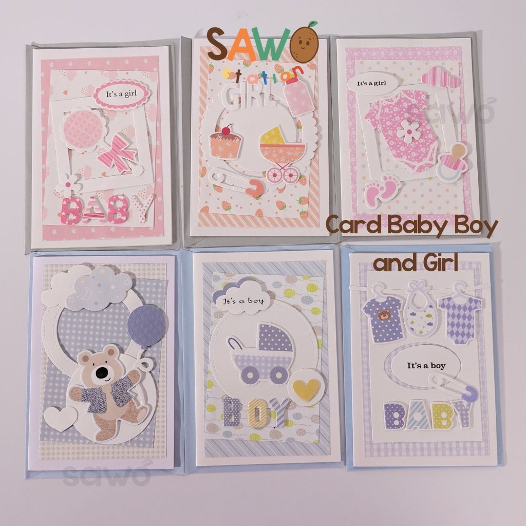 

Full Card Celebration Selamat Bayi Lahiran Baby Shower Boy Girl Birthday Card Kartu Greetings Anak Bulanan