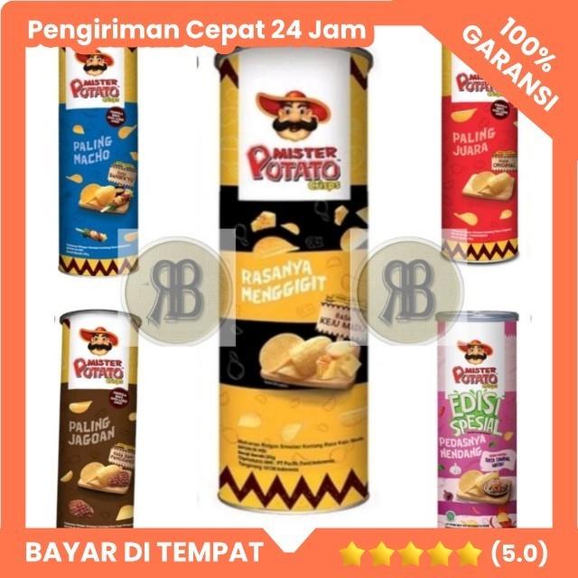 

Mister Potato Crisps 80gr - 85gr / kripik kentang