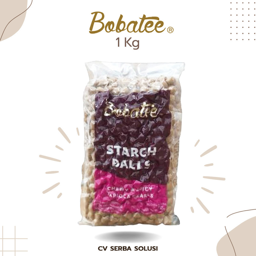 

Boba Bobatee 1kg - Bubble Tea Boba Mutiara Hitam - Pearl Tapioka Starch Balls 1 Kg - 1000gr Bobaatee Starch Balls