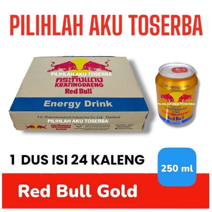 

RED BULL GOLD Energy Drink 250 ml Kratingdaeng KALENG - ( HARGA 1 DUS isi 24 )
