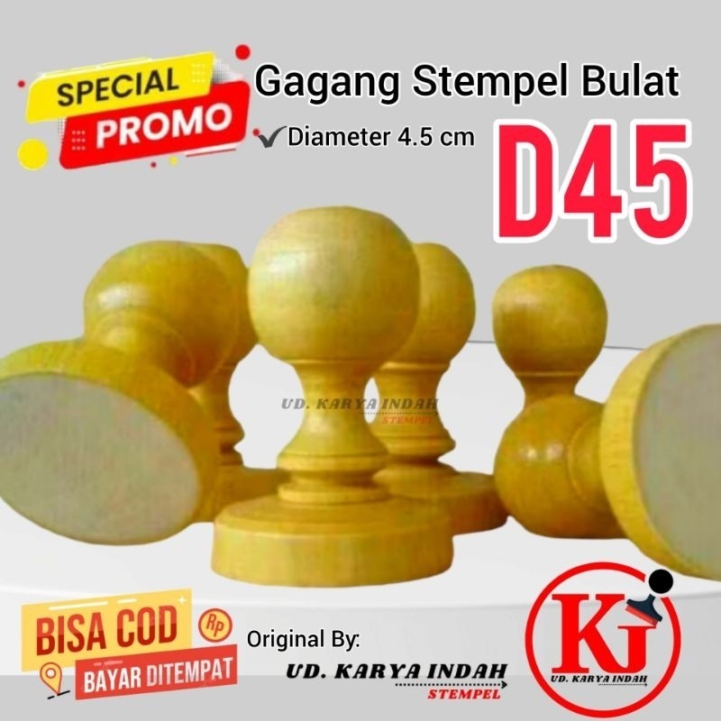 

gagang stempel kayu bulat D45