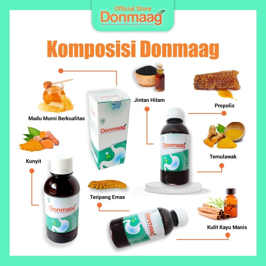 

Donmaag 280gr - Herbal Maag Madu Herbal Lambung Gerd Asam Lambung Kronis HALAL BPOM