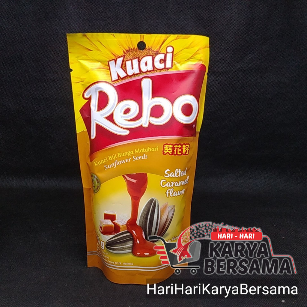 

KUACI REBO SUNFLOWER SEEDS SALTED CARAMEL POUCH 150GR